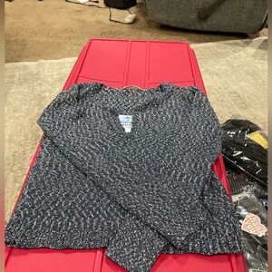Cozy Black and White Knit Sweater, very warm and super soft.